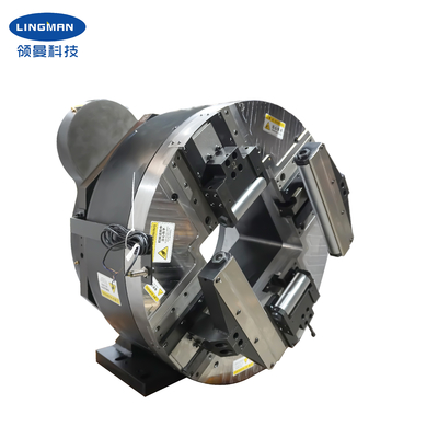 LINGMAN Pneumatik 4 Çene Tam Vuruş Ana Çak Lazer boru kesme makinesi 220mm 245mm 290mm boşluk